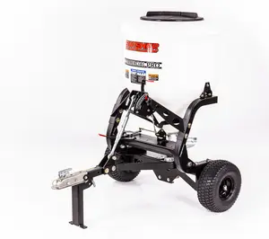 Hobby Farm Pro Tow Behind 52 Gallon Commercial Spreader with Durable Construction and Easy Attachment