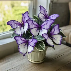700 Purple and White Hosta Seeds with Beautiful Butterfly-Shaped Leaves – Stunning Two-Tone Garden Beauty