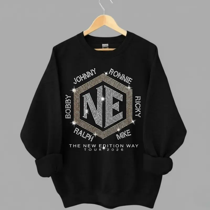The New Edition Way Tour 2026 Sweatshirt, Bobby Johnny Ronnie Ricky Ralph Mike Outfit, R&B Band Fan Sweater, NE Legacy Apparel, Comfortable Pullover, Not Rhinestone