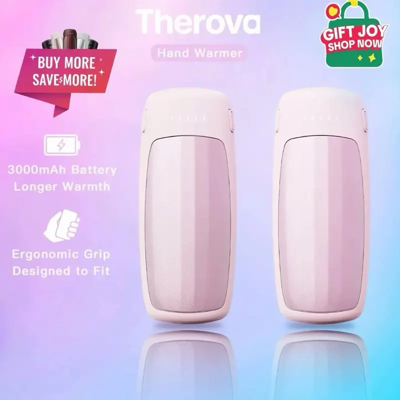 Therova Rechargeable Hand Warmers Portable Convenient for Cold Weather Use Compact Design Ideal for Outdoor Activities