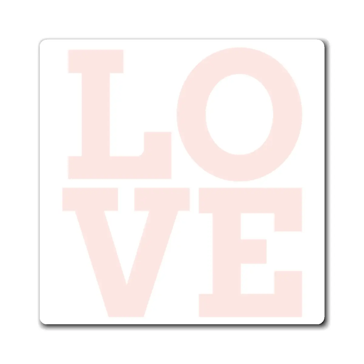 Love Magnets - Cute Home Decor, Valentine's Gift, Refrigerator Magnet, Sweet Gift for Couples, Inspirational Decor Decoration Kitchen Metal Vinyl Matte Magnetic 3" × 3"
