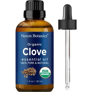 Organic Clove Essential Oil 30 ml - Pure, Natural, Undiluted for Toothache, Sore Muscles, Skin & Hair Care - Soothing Clove Bud Essential Oil - Nexon Botanics