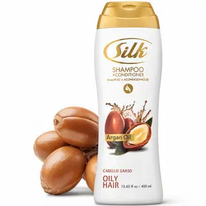 Silk Argan Oil Shampoo 400ml – Classic Daily Shampoo for Hair Care, Nourishing & Moisturizing Formula with Natural Argan Oil, Smooth & Hydrating Cleanser for Soft, Shiny, Healthy Hair – Perfect Alone or with Shampoo + Conditioner Set for Women & Me