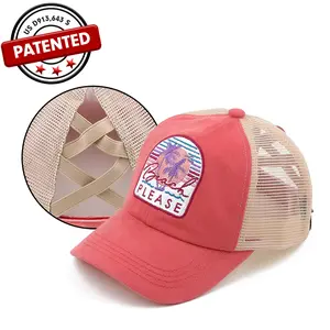 C.C Criss-Cross Beach Please Ponytail Cap for Women