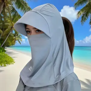 Women's Full Face Sun Hat Summer UV Protection Outdoor Cycling Neck Guard Cool Feeling Sun Cap for Women