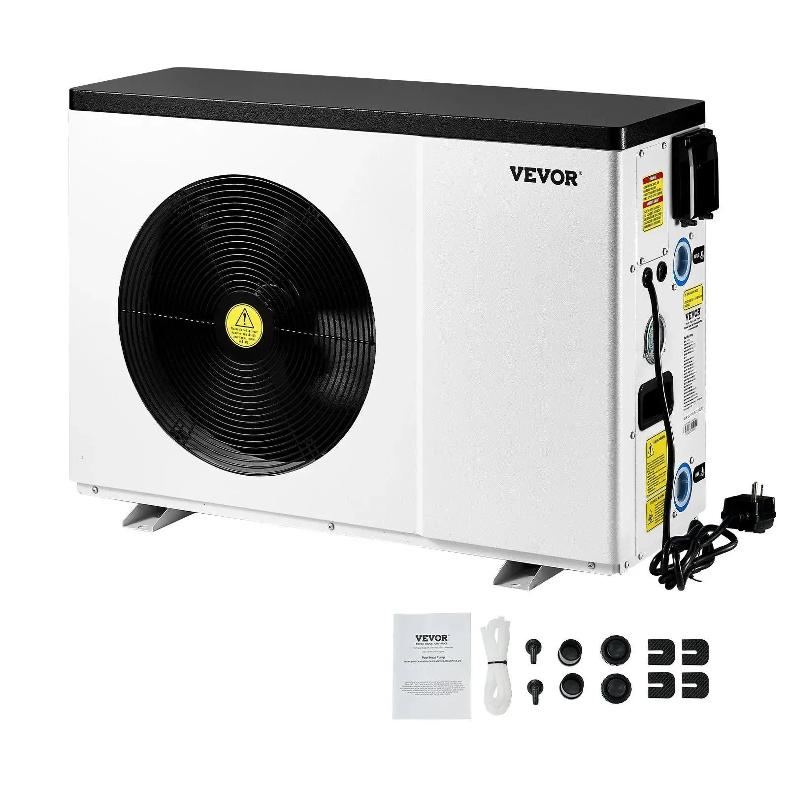 VEVOR Electric Pool Heat Pump - 22250 BTU AC120V 60Hz Energy-Saving Water Heater for Pool Owners, Adjustable Outdoor Heating, Silent Durable, Fits 3171-6605GAL Above/In-Ground Pools#SohoChic