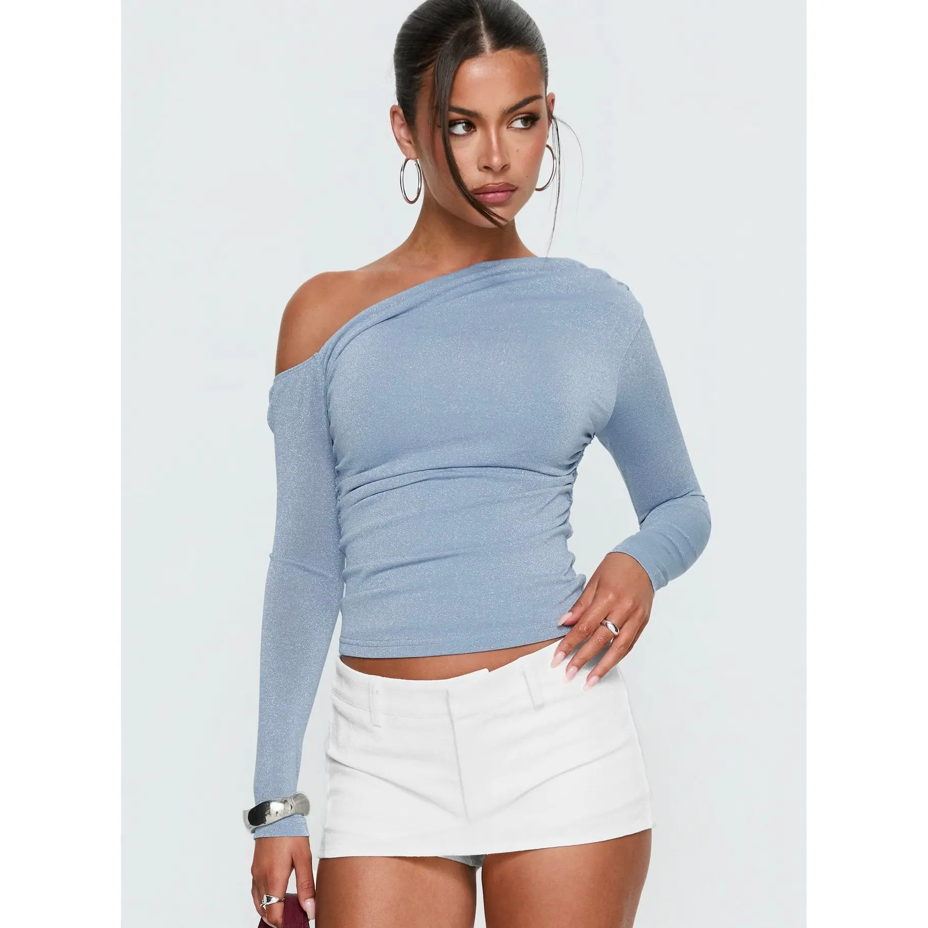 Beller Long Sleeve Top Blue Sparkle