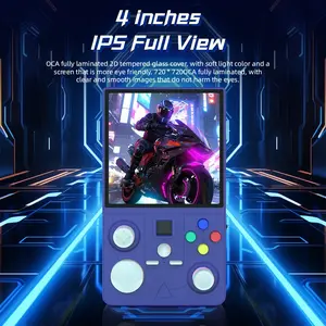 DC40V， 4-inch portable handheld game console, high-definition retro TV controller, 4000mAh battery, supports 30+emulators, colorful mode atmosphere light, perfect gift for arcade game enthusiasts