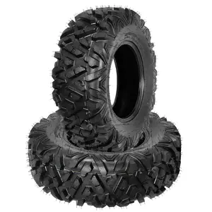 Superior Traction ATV UTV Tires Set of 2, 6-Ply Heavy Duty Tubeless All-Terrain for Mud, Dirt, Sand, Snow, Trails, Perfect for Quad, 4 Wheeler and Off-Road Vehicles