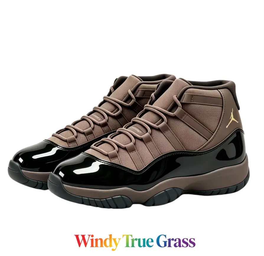 Matte Suede Basketball Kicks, Warm Brown Black Contrast High-Top With Matching Reinforced Laces, Impact Cushion & Wear Resistant Rubber Sole, With New Shoe Box, Daily Commute Street Fashion Light Fitness