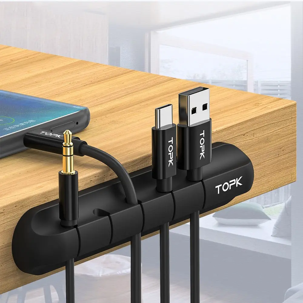 Silicone USB Cable Winder Desktop Cable Organizer