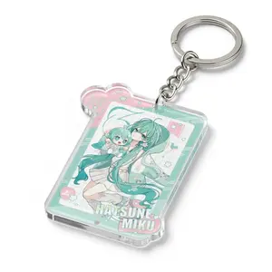 Hatsune Miku Keychain, Miku Hug Series Anime Acrylic Charm, Gift for Hatsune Miku Fans