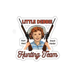 Little Debbie Hunting Team, Hunt Hard Snack Harder - Kiss-Cut Stickers, Laptop Water Bottle Decal Sticker