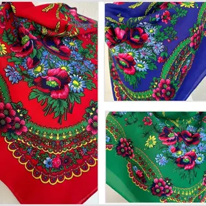 Quialanita Set of 3 Floral Patterned Small Scarf for Women San Bartolome Quialana Oaxaca Turban Head Wrap Solid Color Shawl set or 3 pc