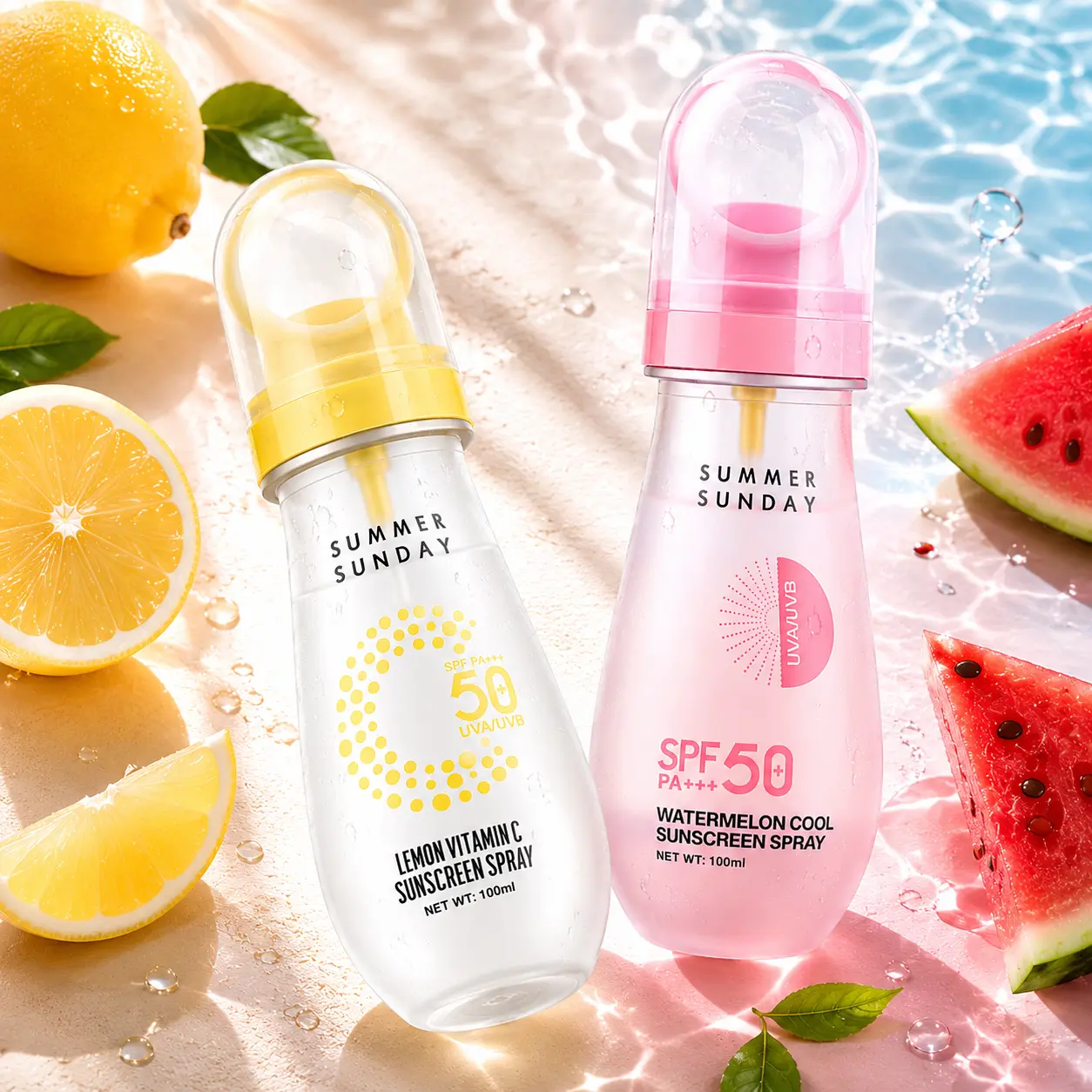 SPF 50+ Sunscreen Spray Mist, Facial & Body Sun Protection, Fine Mist Lightweight Sunscreen for Outdoor Activities, Beach, Travel, Pool & Daily Use
