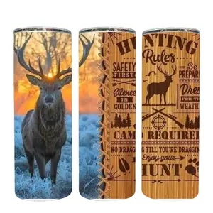 Hunting Rules 20oz Tumbler - Perfect for Your Next Hunt - Bottle, Drinkware Stainless Steel Flasks Straw