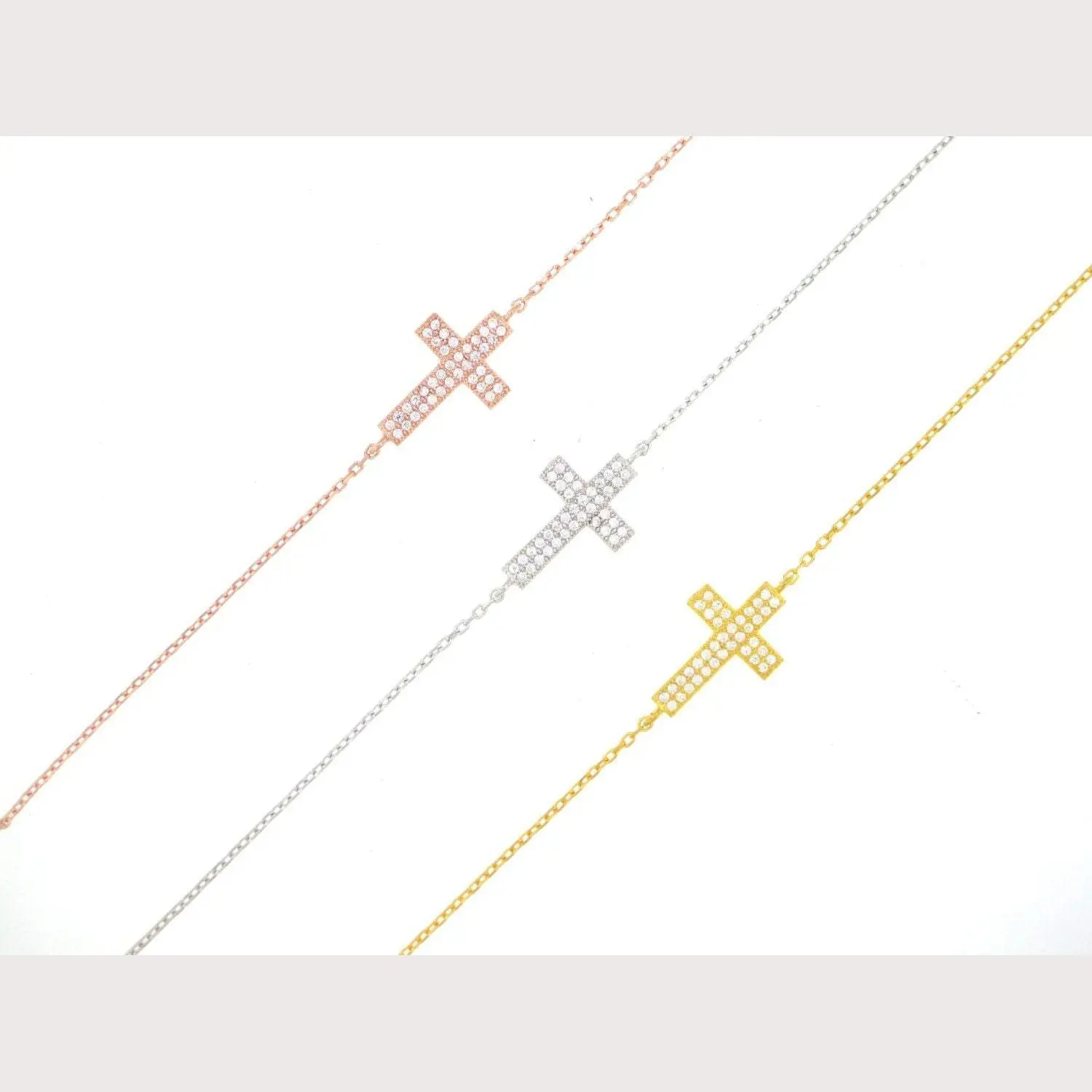 Small Sideway Cross Bracelet