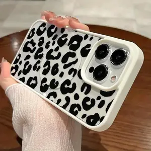 black leopard print Magnetic Phone Case for iPhone 17 Pro Max, Air 16 15 14 13 12 11Pro Max 14 13 12 11 Pattern Anti-Scratch Shockproof Pocket-Friendly durable Cover