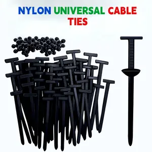 50 universal nylon cable ties, heavy-duty self-locking nylon cable ties, for daily car maintenance, fixing car engine compartment panels, car chassis panels, sheet metal, and plastic cable ties suitable for various scenarios.