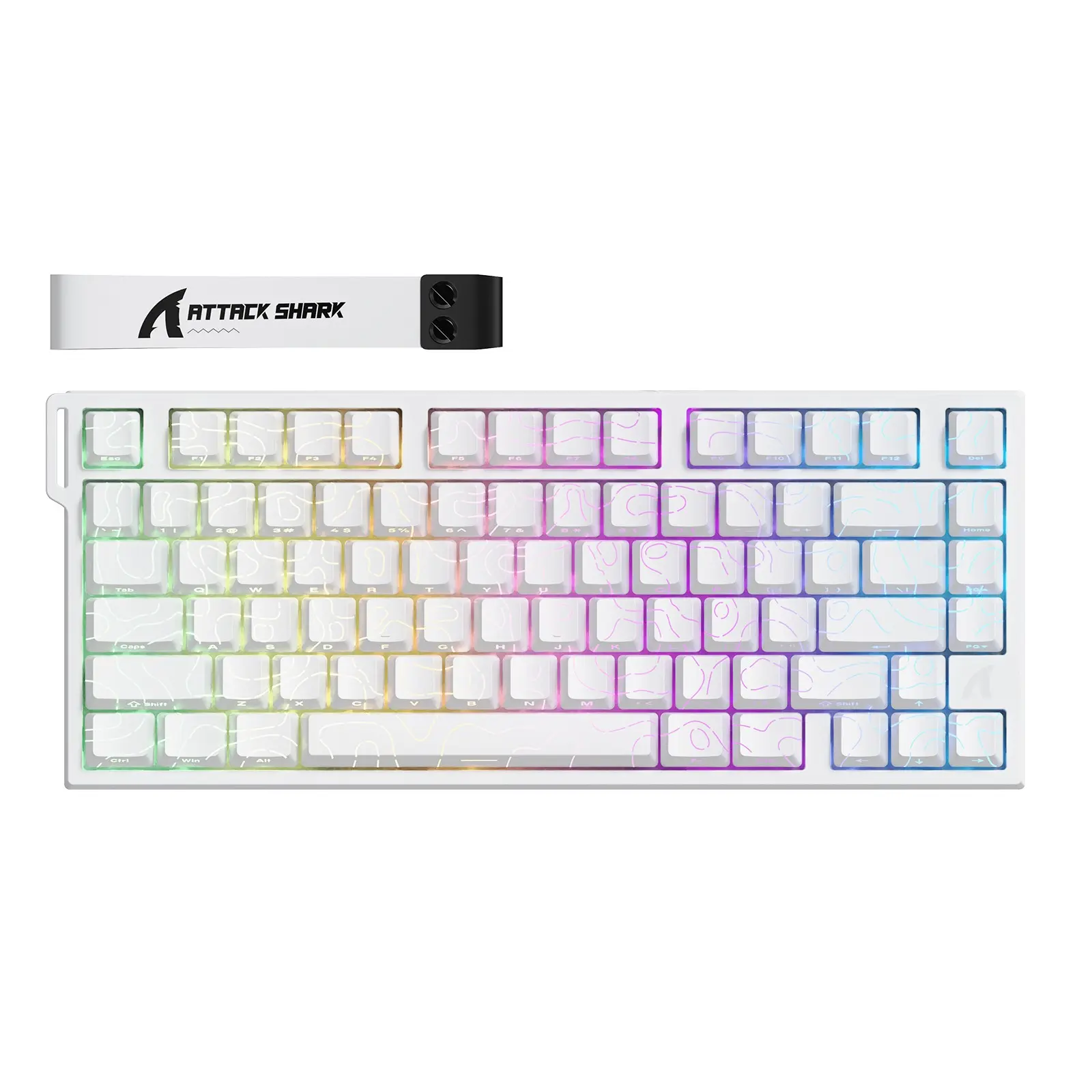 Attack Shark R82 He 8000hz Gaming Keyboard, 0.005mm Rt Precision, 75% Wired RGB, Magnetic Axis, Adjustable Travel, Snap Tap, PC & MAC, RGB Light Keyboard, RGB Lighting Keyboard