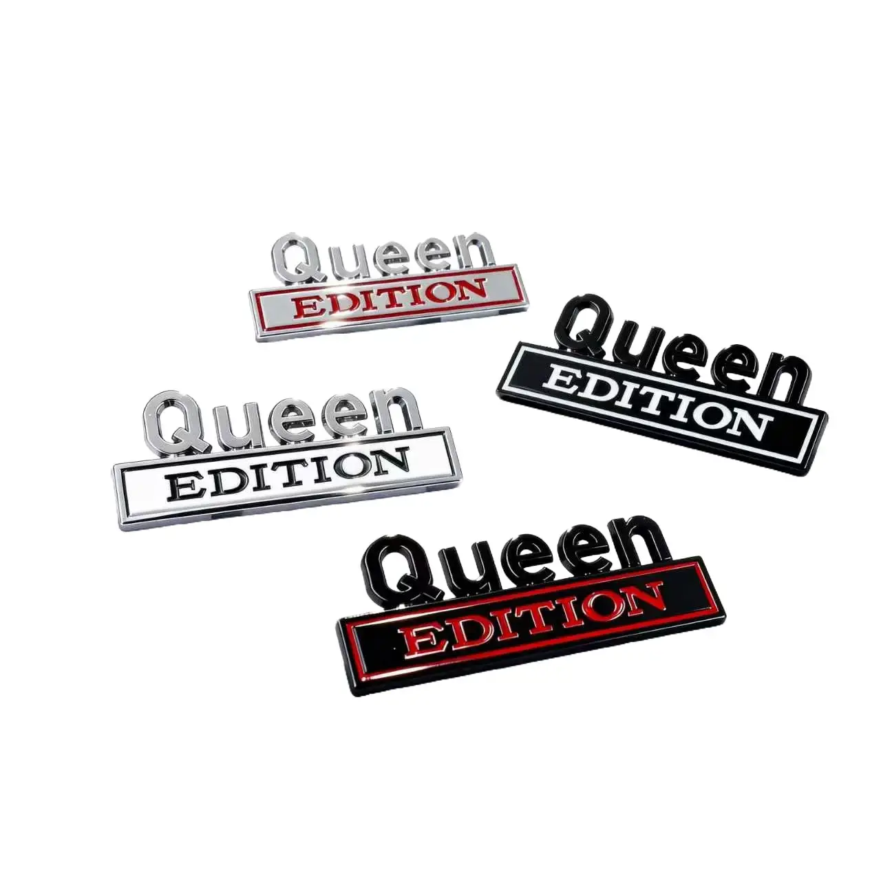 Queen Edition 3D Emblem Badge Queen car badge metal badge car emblem badge stylish auto accessory automobile ornaments Easy Peel and Stick Installation for Car Truck SUV Motorcycle