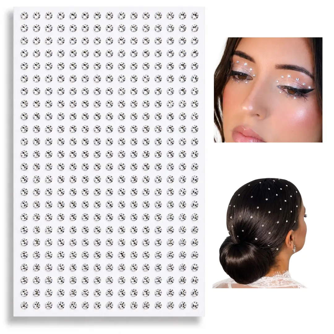 Facecard Beauty Clear Face Gems & Rhinestones – Makeup, Nail Art, DIY Crafts & Body Jewelry
