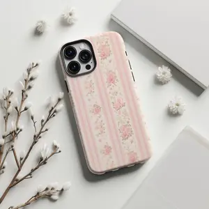 Blushing Florals iPhone Case, Love Shack Fancy Inspired Case for iPhone 16 15 14 13 12 Pro Max, Samsung Galaxy S25 S24 S23, Pixel 9 8 Pro XL