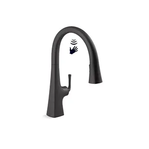 Kohler K-22068-BL Graze Kitchen Sink Faucet, Matte Black