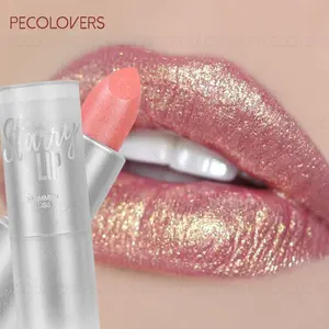 1PC Non-stick Cup, Waterproof, Long-lasting Makeup, Fine Glitter, Pearlescent Lipstick, Various Selection to Choose, Moisturizing Lip Makeup for Everyday, Ideal for Christmas Gift