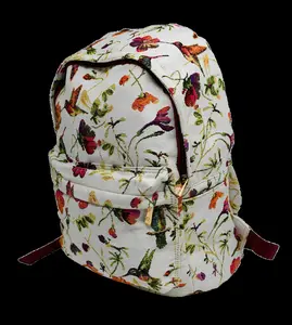Tapestry Large Backpack - Hummingbird, Large Capacity Bag, Hummingbird Pattern