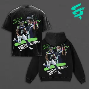 JSN - Jaxon Smith-Njigba 'POSTERIZED' For The 12s - V3 Cotton Hoodie T-Shirt (Made In US), JSN Nation Outfit, Seahawks Game Day Outfits, Gift For Football Fans, Football Graphic Hoodie