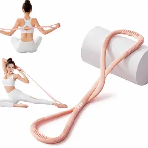 Nexpowx Resistance Bands Figure 8, Soft Foam Handle Exercise Tube, Elastic Figure-8 Fitness Band for Strength Training, Yoga, Pilates, Home Workout, Arm Chest Back Leg Toning, Portable Body Shaping Pull Rope