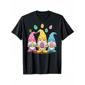 Easter Gnomes Holding Eggs T-Shirt | Cute Spring Gnome Graphic Tee for Easter