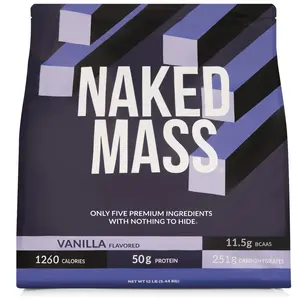 Vanilla Mass Gainer Protein Supplement | Naked Vanilla Mass - 12LB