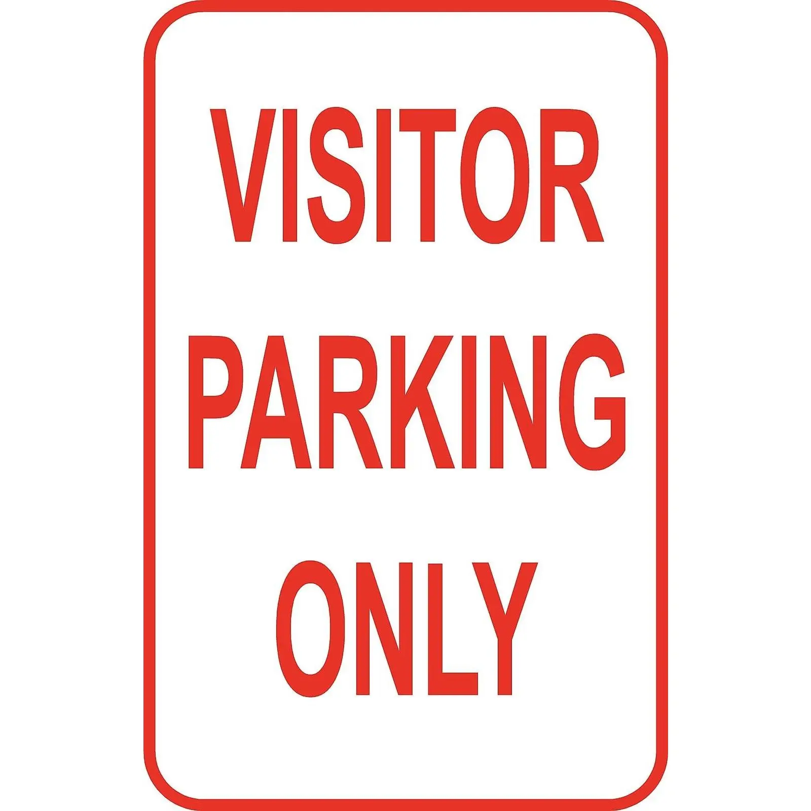 Visitor Parking Only Sign 12" x 18" Aluminum Metal Road Street #31