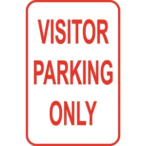 Visitor Parking Only Sign 12" x 18" Aluminum Metal Road Street #31