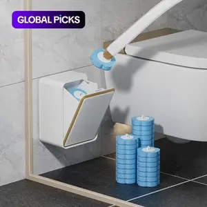 Disposable Toilet Brush Set, Toilet Cleaning System, 1 Set Toilet Bowl Cleaning Brush with Holder & 24pcs Refills, Household Cleaning Tool for Bathroom Toilet #GLOBAL PICKS