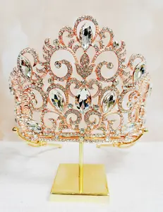 Large Crown Wedding Tiara for Bridal Royal Princess Quinceanera Tiara Headpiece for Birthday Prom Pageant Crown