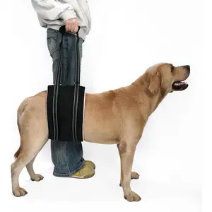 COODEO Adjustable Comfortable Dog Sling with Handle Hind Leg Support Soft Lift Support and Rehab Harness for Weak Rear Legs,Helps Senior, Injured, Disabled and After ACL Surgery Dogs Large (Black, XL)
