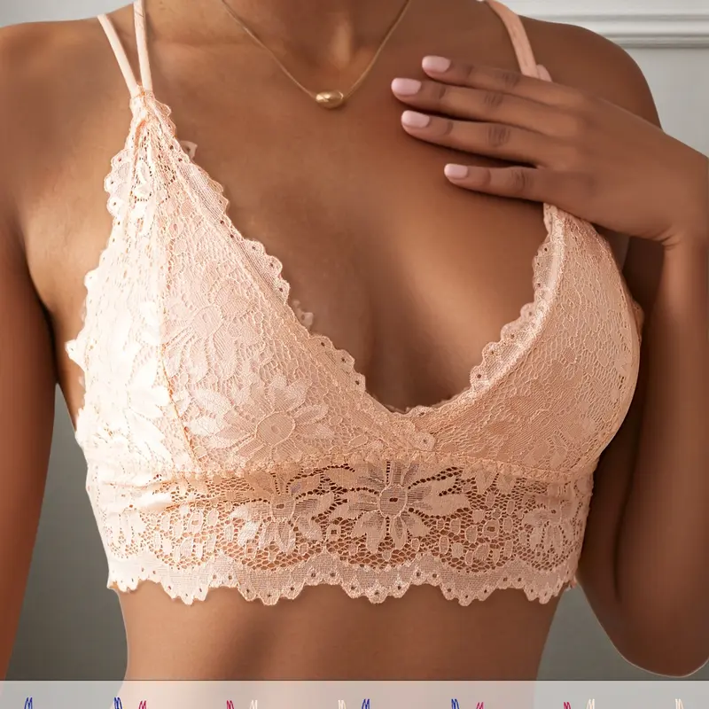 1/2/3/4/5/6 Pack Lace Lingerie Bralette Set, Supportive Bralette, Wire Free Bra for Music Festivals and Vacations, Comfortable Bust Support, Sexy and Fitted Style for All Seasons Underwear