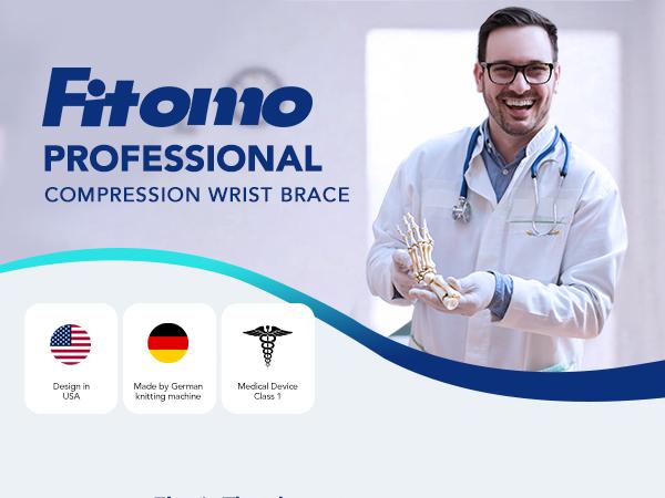 Fitomo Wrist Support Strap with Soft Thumb Opening - Unisex Compression Wristband for Sports, Fitness Workout, Typing, Heavylifting, Adjustable Elastic Fit, Breathable Stretchy Fabric, Basketball Volleyball Gear An Armband Gift for Birthday, Christmas