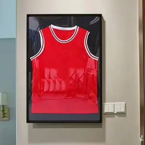 Black, white, brown jersey display case, 18x14 optional, transparent display protects jersey appearance, heavy-duty frame prevents collapse, versatile for fan caves, game rooms, home