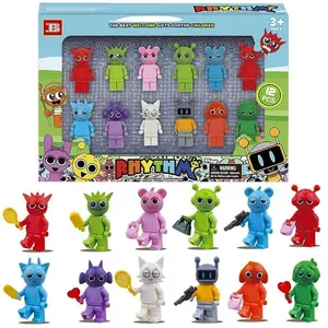 12Pcs/Set Sprunki Action Figures Building Blocks Set Toy Collectible Anime Game Doll for Fans Birthday Christmas Gifts