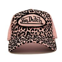 Pink Cheetah Velvet Trucker Hat