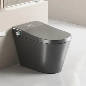 Unique Smart Toilet One Piece with Bidet Built-In Hands-Free Operation Siphonic Jet Flushing Warm Water Dryer Auto Flush Modes