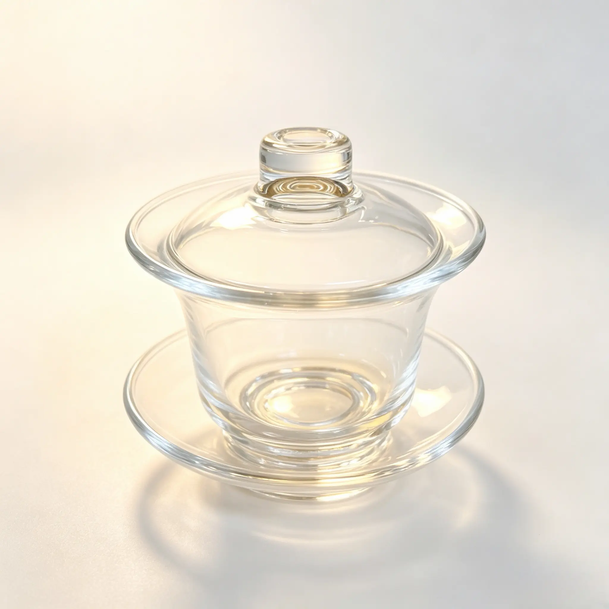 Clear Glass Gaiwan Tea Set, Transparent Teacup with Lid and Saucer, Elegant Gongfu Tea Gift for Home Decor