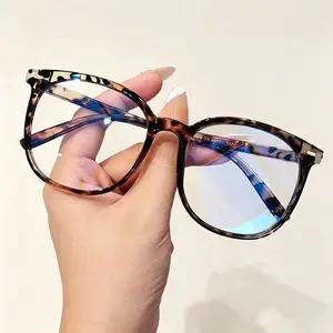 Trendy Leopard Pattern Blue Light Blocking Glasses for Women, Unisex Eyewear for Daily Work & Study Use, Fashion Accessory for Outfit Decor, Anti-Blue Light Lens for Screen Time Protection tiktokshopspringglowup