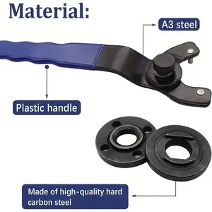 Adjustable Angle Grinder Pin Wrench Lock-Nut Spanner Grinder Wrench Universal ,Compatible 4/5/6/7/9 Inch Angle Grinder for Dewalt Makita