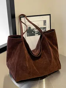 Textured casual frosted tote bag, stylish and generous one-shoulder underarm bag, fashionable and versatile one-shoulder bag, simple commuter one-shoulder bag, suitable for daily matching, commuting and other scenarios, Crossbody Tote Bag