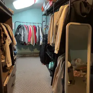 Wardrobe Closet,Portable Clothes Racks for Hanging Clothes, Free Standing Closet with 6 Tier Shelves, Closet Organizers and Storage Rack for Cloakroom, Bedroom, 80.7 x 15.6 x 77 Inches